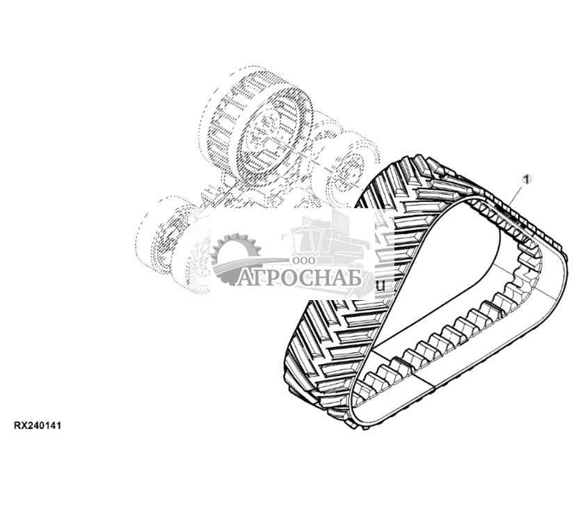 Резиновая гусеничная лента (показана задняя левая) - ST837216 879.jpg